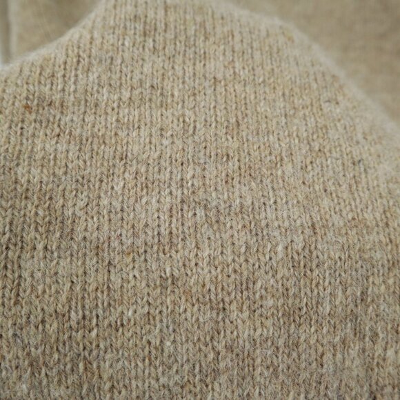 Knight Knit Wool Sweater Mens M Tan Snow Boarding Layering Outdoors Camp Hiking - Picture 5 of 13